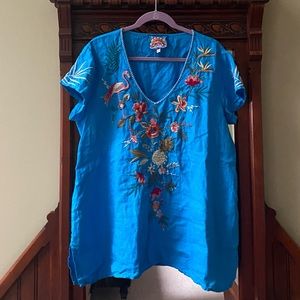 🌾Johnny Was 🌾 Draped Linen Tunic